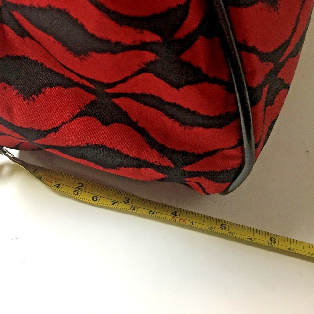 Lulu Guinness Shoulder Handbag Satchel Convertible Crossbody Purse Novelty Print - Picture 9 of 12